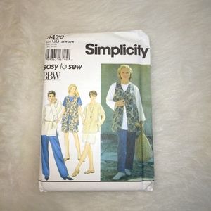 SIMPLICITY 9470 Sz 26W-32W Women's EASY separates top vest shorts  pants